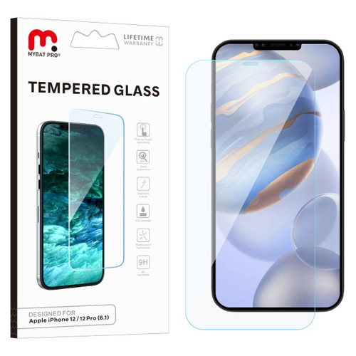 MyBat Pro Tempered Glass Screen Protector for Apple iPhone 12 Pro (6.1) / iPhone 12 (6.1) - Clear